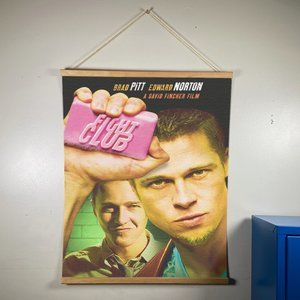 Fight Club Canvas Gold Hanger Size 24”x17.5”